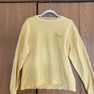 Brandy Melville Yellow 'Honey' Sweatshirt